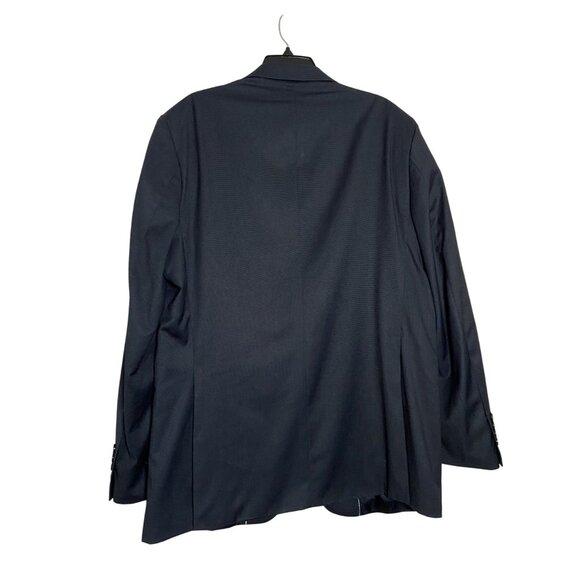Van Heusen Traveler Mens Blazer Jacket 42L Navy Blue Two-Button Suit Coat - Picture 2 of 16